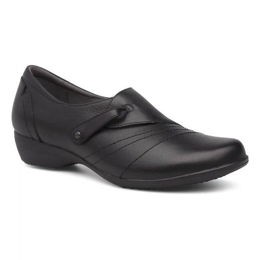 Franny Wide Black Leather